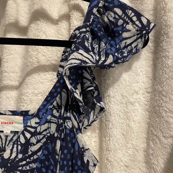 XIRENA blue water leyla midi ruffle dress - Picture 4 of 4